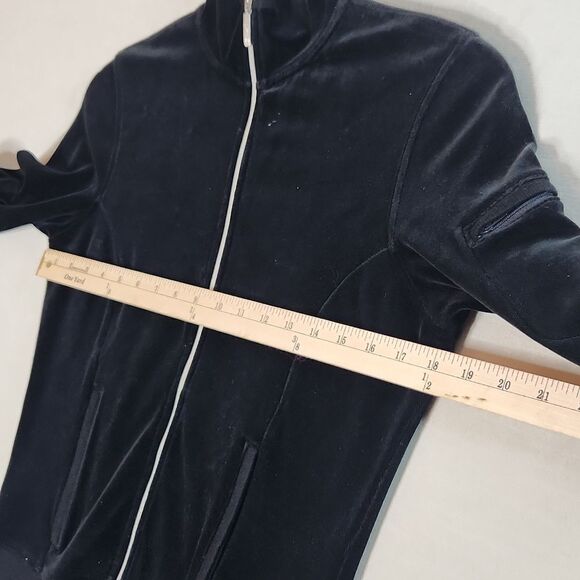 Axcelerate by Speedo Black Velour Track Jacket - Picture 9 of 11